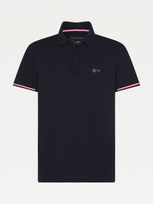 Mercedes-Benz Tipped Slim Fit Polo | BLUE | Tommy Hilfiger