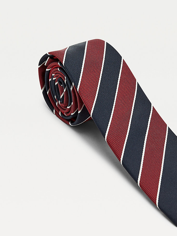 EG_Herren Business Klassisch gestreifte Krawatte Jacquard gewebt Seide Anzug