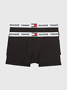 zwart 1985 set van 2 jersey boxershorts voor jongens - tommy hilfiger
