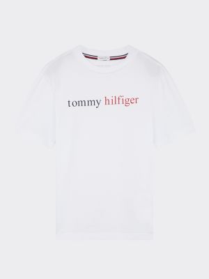 tommy hilfiger white crew neck