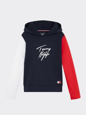 tommy hilfiger colour blocked logo sweatshirt