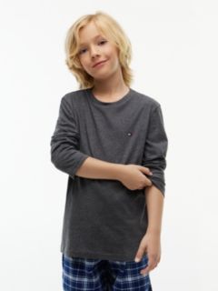 2-Pack Signature Jersey Long Sleeve Lounge T-Shirts — Brown 2