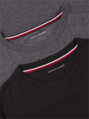 brown 2-pack signature jersey long sleeve lounge t-shirts for boys tommy hilfiger