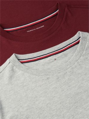 pink 2-pack signature jersey long sleeve lounge t-shirts for boys tommy hilfiger