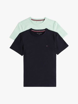 lot de 2 t-shirts signature plusieurs couleurs pour garçons tommy hilfiger