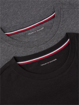 brown 2-pack signature jersey lounge t-shirts for boys tommy hilfiger