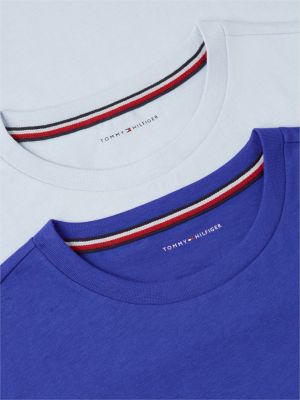 braun 2er-pack signature lounge t-shirts aus jersey für jungen - tommy hilfiger