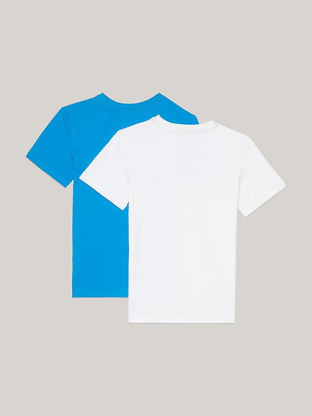 green th original set van 2 t-shirts met vlag voor jongens - tommy hilfiger