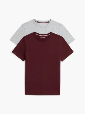 pink 2-pack signature jersey lounge t-shirts for boys tommy hilfiger