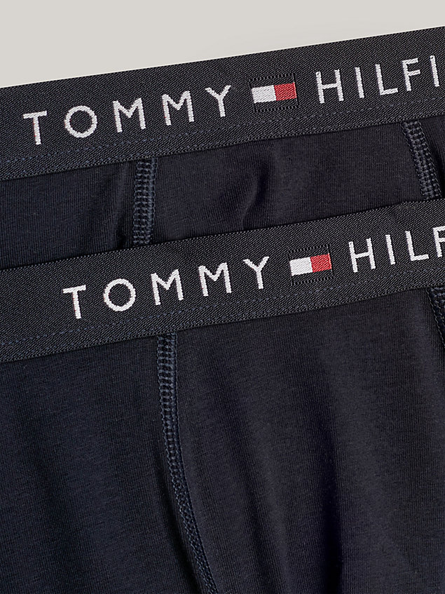 blue th original 2-pack logo waistband trunks for boys tommy hilfiger