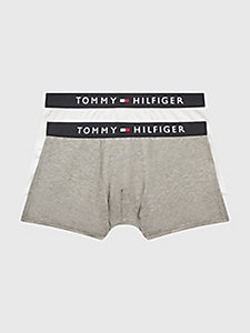 weiß 2er-pack trunks mit logo-taillenbund für boys - tommy hilfiger