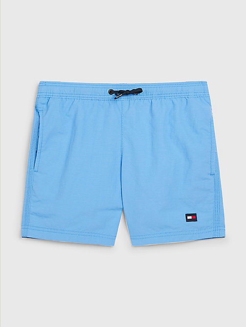 blue mid length swim shorts for boys tommy hilfiger