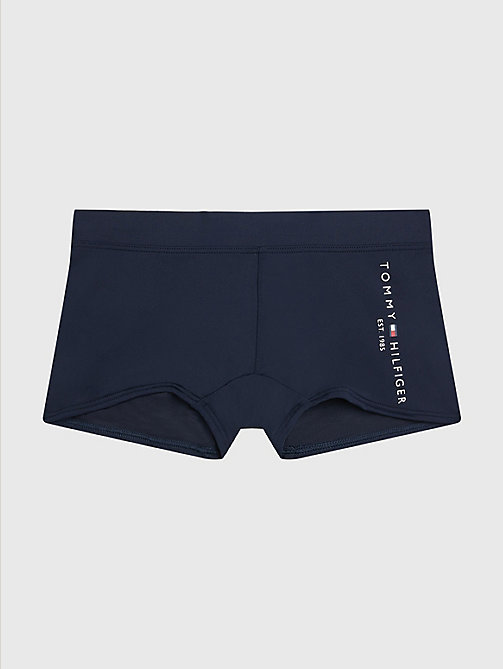 blue th established logo swim shorts for boys tommy hilfiger