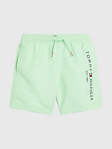 green th established drawstring mid length swim shorts for boys tommy hilfiger