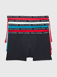 grey 5-pack repeat logo waistband trunks for boys tommy hilfiger
