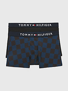 blue 2-pack checkerboard trunks for boys tommy hilfiger