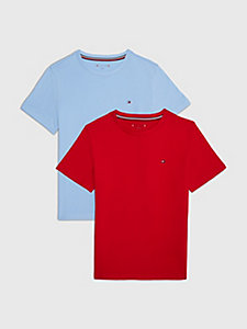 geel original set van 2 t-shirts voor jongens - tommy hilfiger