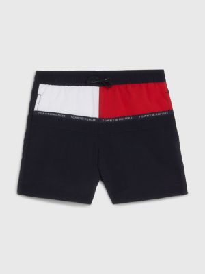 Tommy Hilfiger Signature Logo Short Length Swim Shorts, Desert Sky