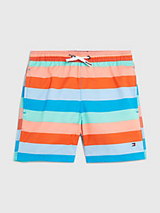 green sailing flag print mid length swim shorts for boys tommy hilfiger