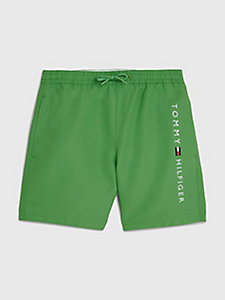 zielony szorty kąpielowe original z logo dla boys - tommy hilfiger