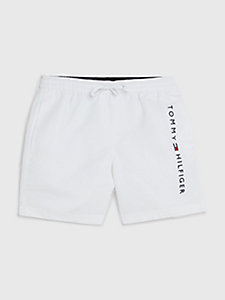 biały szorty kąpielowe original z logo dla boys - tommy hilfiger