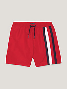 red global stripe mid length swim shorts for boys tommy hilfiger