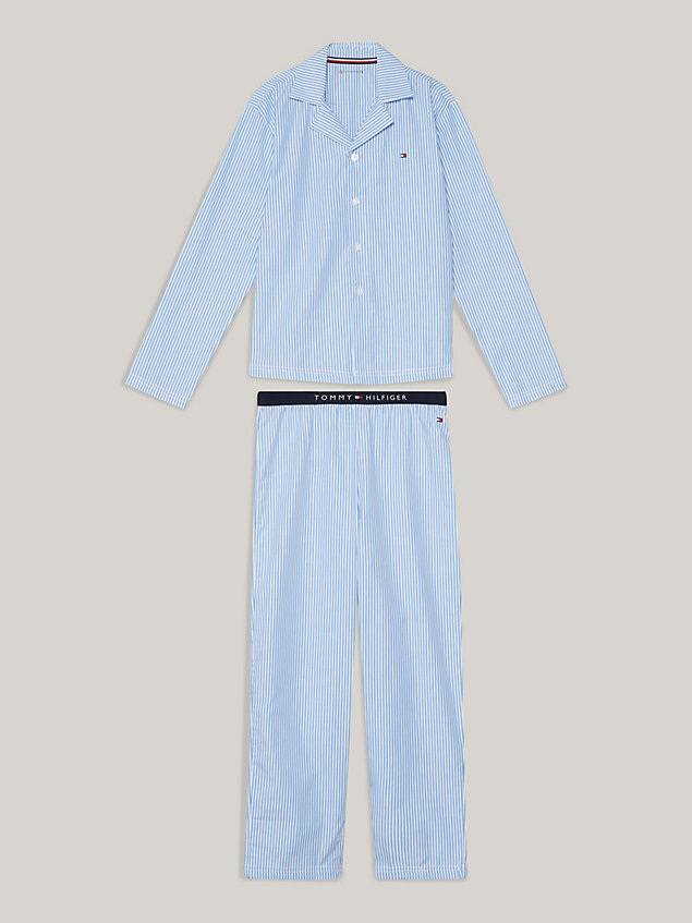 pijama th original de manga larga blue de nino tommy hilfiger