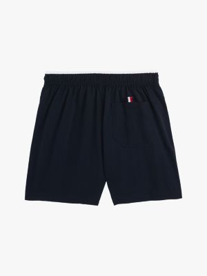 Essential Flag Embroidery Mid Length Swim Shorts | Blue | Tommy Hilfiger