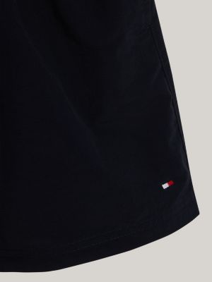 blauw essential medium lange zwemshort met vlag voor jongens - tommy hilfiger