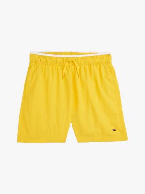yellow medium lange zwemshort voor jongens - tommy hilfiger