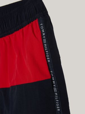 meerdere kleuren hilfiger flag medium lange zwemshort voor jongens - tommy hilfiger