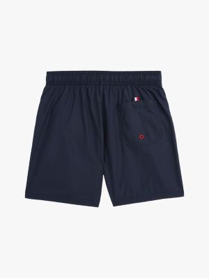 blue original mid length swim shorts for boys tommy hilfiger