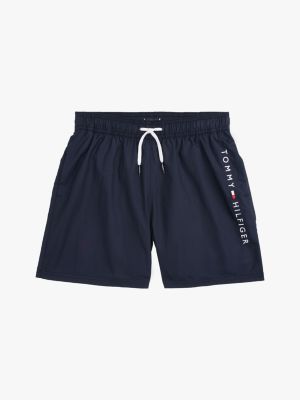 blau original mittellange badeshorts für jungen - tommy hilfiger