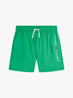 grün original mittellange badeshorts für jungen - tommy hilfiger