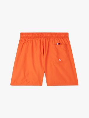 oranje original medium lange zwemshort voor jongens - tommy hilfiger