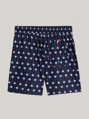 TH Essential Print Mid Length Swim Shorts | Blue | Tommy Hilfiger