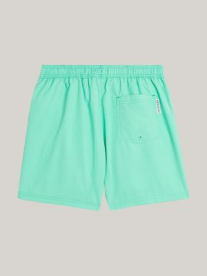 Hilfiger Monotype Mid Length Swim Trunks | Green | Tommy Hilfiger