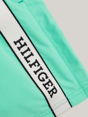 Hilfiger Monotype Mid Length Swim Trunks | Green | Tommy Hilfiger