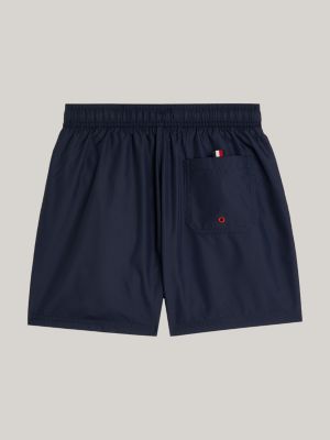 blue global stripe mittellange badehose für jungen - tommy hilfiger