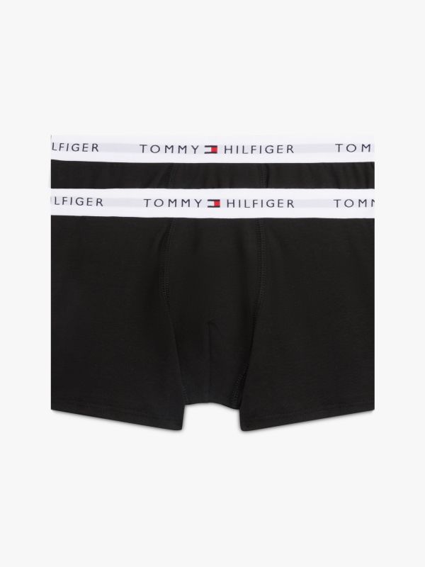 2-Pack Signature Logo Waistband Trunks — Black