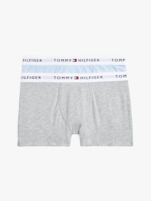 lot de 2 boxers signature bleu pour garçons tommy hilfiger