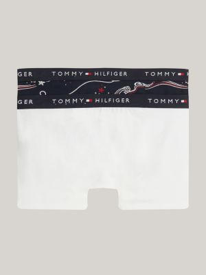 multi 2-pack signature print logo waistband trunks for boys tommy hilfiger