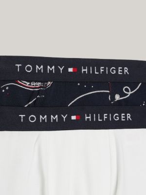 multi 2-pack signature print logo waistband trunks for boys tommy hilfiger