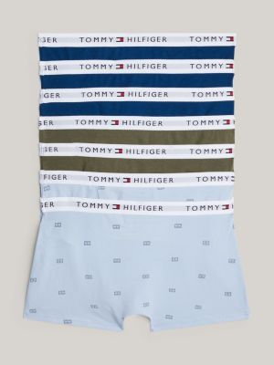 7 pack boxer aderenti signature con logo blu da bambini tommy hilfiger