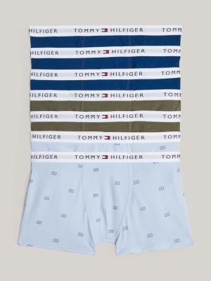 7 pack boxer aderenti signature con logo blue da bambini tommy hilfiger