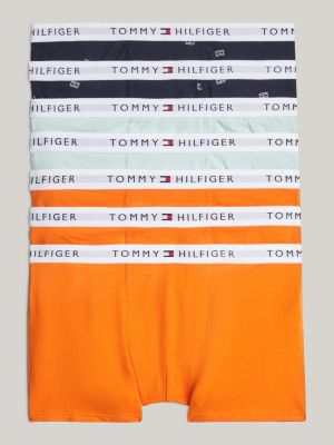 pack de 7 calzoncillos trunk signature green de niños tommy hilfiger