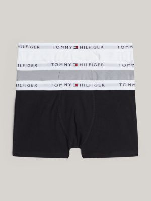 3 pack boxer aderenti con elastico iconico beige da bambini tommy hilfiger