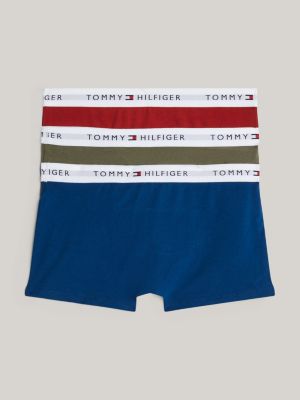 3 pack boxer aderenti con elastico iconico giallo da bambini tommy hilfiger