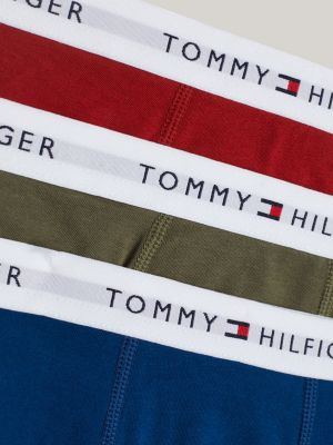 3 pack boxer aderenti con elastico iconico giallo da bambini tommy hilfiger