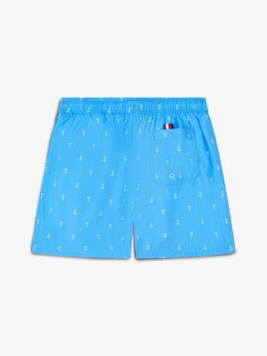 meerdere kleuren medium lange zwemshort met print voor jongens - tommy hilfiger